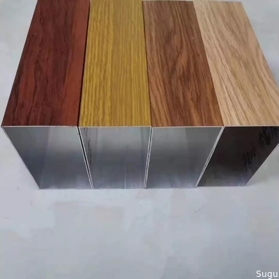 anodized aluminum tubing，6063 T5 T6 Wood Grain Finish Aluminum Square Hollow Tube Pipe For Decoration