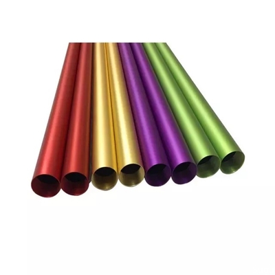 Custom free size colorful Al6061 Al6063 blasted Aluminum alloy tubing Aluminum anodized pipes round aluminium blasting t