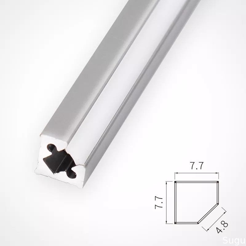 Jedver Hot Sale Aluminum Led Profile Light Bar LED for Led Strips 7.7*7.7 Right-angle profile lights