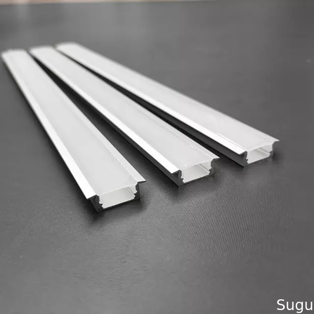 W22mm*H13mm Recessed Led profile linear extrusion bars with PC Cover endcaps Aluminum Profiles for led strip light